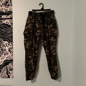 Camo cargo joggers.